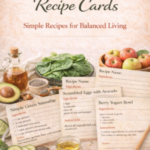 Blood Sugar Recipe Cards - Simple Recipes for Balanced Living